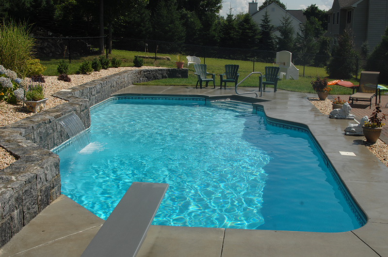 Swimming pool and hand finished concrete project example 101